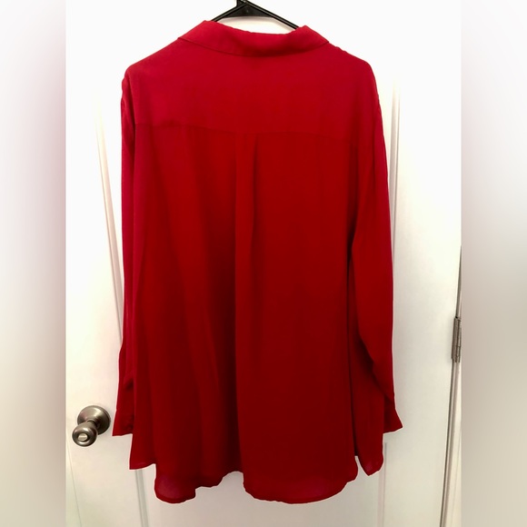 Torrid sz 5 red blouse NWT - Picture 8 of 9